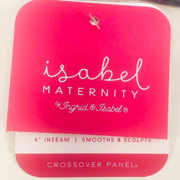 Isabel Maternity Women's Size 12 Crossover Panel Bermuda Blue Denim Short New - Picture 13 of 16